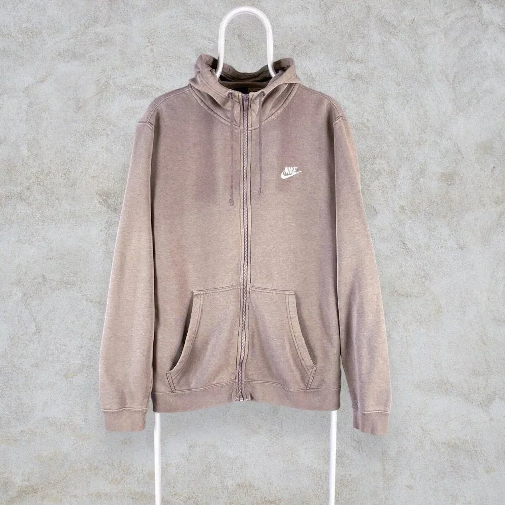 Nike Hoodie Light Brown Zip Up Mens Large - Picture 1 of 5